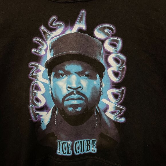 Ice Cube Today Was A Good Day Neon West Coast Rap Hoodie L - Picture 2 of 4